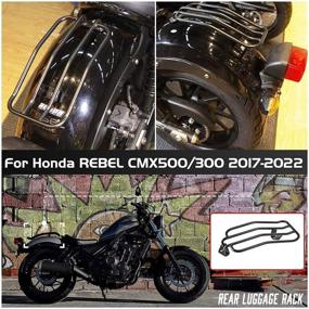 img 4 attached to 🛵 17-22 Honda Rebel CMX 500 300 Rear Luggage Rack & Holder – Top Case Support Bracket for CMX500 CMX300 Motorbike Accessories