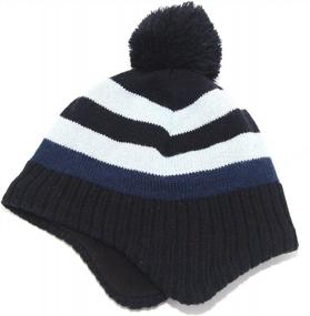 img 3 attached to Warm Kids Pom-Pom Beanie Hat With Cozy Lining For Boys And Girls: Perfect Winter Skull Cap By Duoyeree