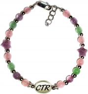 💎 sterling silver ctr bracelet or necklace for girls (ages 5-12) with simulated pearls and crystals logo