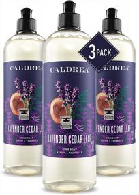 img 4 attached to Caldrea Dish Soap, Biodegradable Dishwashing Liquid Made With Soap Bark And Aloe Vera, Lavender Cedar Leaf, 16 Oz , 3 Pack