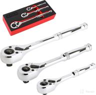 ares 42048 3-piece 90 tooth ratchet set: 🔧 premium construction, mirror polish finish, quick release & reversible design логотип