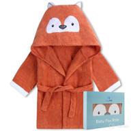 🦊 bluemello baby fox bathrobe: ultra-soft hooded robe for toddlers 0-6 months – essential bath towel for infants logo