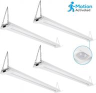 boost your workspace lighting with leonlite 4ft motion activated led shop lights - pack of 4 logo
