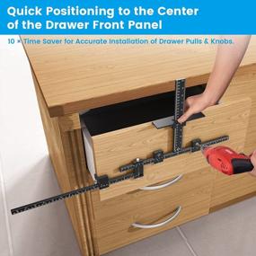 img 2 attached to Neitra PRO MAX Cabinet Hardware Jig: Accurate Installation Of Any Length Door/Drawer Handles & Knobs With Punch Locator Drill Guide
