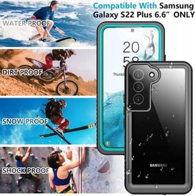img 1 attached to IP68 Waterproof Samsung Galaxy S22+ Plus Case With Built-In Screen Protector - Temdan For 6.6" 2022 5G Model (Teal)”