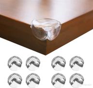 👶 huangbao corner protector for baby: premium furniture corner guard & edge safety bumpers with high-resistant 3m adhesive gel - clear corner protectors for sharp furniture & table edges - 8 pack logo