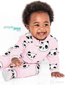 img 1 attached to 🔥 Comfy and Safe: Simple Joys by Carter's Flame Resistant Fleece Footed Pajamas for Toddlers and Baby Girls (Pack of 3)
