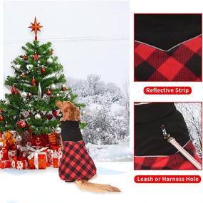 img 1 attached to Mklhgty Dog Winter Coat Plaid Dog Jacket: Reflective, Warm, Waterproof, Windproof, and Stylish Pet Clothes for Small Medium Large Dogs