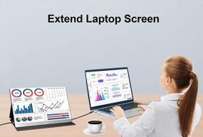 img 3 attached to 💻 Lasitu Cellphone Portable Monitor 15.6 Inches, 1920X1080P, 60Hz, Built-In Speakers, Glossy Frameless Screen - Las-P16A