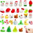 32 pcs christmas mochi squishies toys stress relief fidget mini squeeze goodie bag fillers for children with autism - perfect for christmas parties logo
