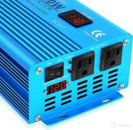 ipowerbingo 1200w pure sine wave power inverter: convert 12v dc to 110v ac with lcd display, 2 ac outlets, and 2 battery cables - ideal for car, boat, and more logo