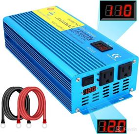 img 3 attached to IpowerBingo 1200W Pure Sine Wave Power Inverter: Convert 12V DC to 110V AC with LCD Display, 2 AC Outlets, and 2 Battery Cables - Ideal for Car, Boat, and More