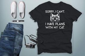 img 3 attached to Men'S Cat Lover T-Shirt: Sorry, Can'T Hang Out, My Cat And I Have Plans - CBTwear