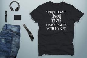 img 2 attached to Мужская футболка Cat Lover: извините, не могу потусоваться, у нас с котом есть планы - CBTwear