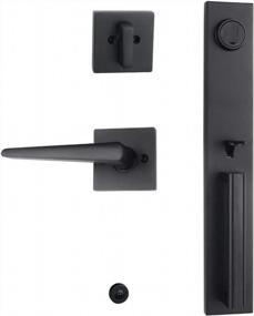img 3 attached to TMC Iron Black Front Double Door Handleset(Keyed&Dummy Set, Matte Black)