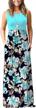 women's summer maxi dress: auselily sleeveless loose casual long dress with pockets logo