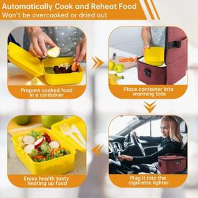 img 1 attached to Aotto Portable Oven: Electric Heated Lunch Box For Car, Truck & Travel - Reheat & Cook Meals On-The-Go