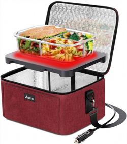 img 4 attached to Aotto Portable Oven: Electric Heated Lunch Box For Car, Truck & Travel - Reheat & Cook Meals On-The-Go