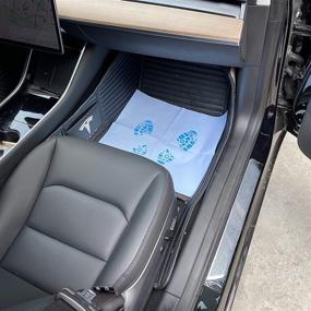 img 1 attached to 🚗 Car Paper Floor Mats Disposable - Brown Plastic Coated Foot Mats for Car Mat Protection, 19.68"x17.32" (Blue-50) - Premium Quality Auto Mats for Clean and Neat Vehicles