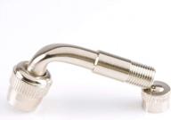 brass and chrome plated 90 degree valve extender with kiwav extension for improved air flow logo