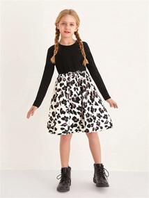 img 1 attached to 👗 Arshiner Sleeve Twirly Skater Casual Girls' Dress: Stylish and Comfortable Clothing Option