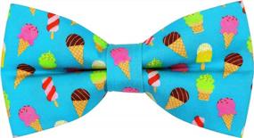 img 3 attached to Cute Pattern Pre-Tied Bow Tie For Adults And Children - Adjustable Bowties With OCIA Branding