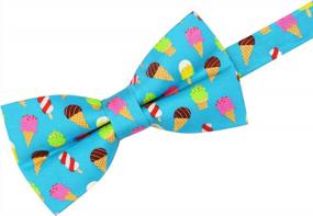 img 2 attached to Cute Pattern Pre-Tied Bow Tie For Adults And Children - Adjustable Bowties With OCIA Branding