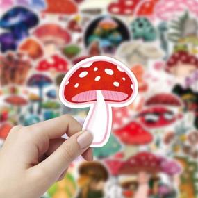 img 1 attached to 50 PCS Vinyl Waterproof Mushroom Stickers For Laptop, Skateboard, Water Bottles, Computer, Phone, Guitar & Bat Decals For Kids And Adults.