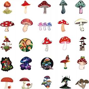img 3 attached to 50 PCS Vinyl Waterproof Mushroom Stickers For Laptop, Skateboard, Water Bottles, Computer, Phone, Guitar & Bat Decals For Kids And Adults.