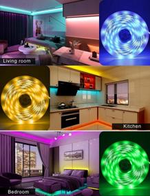img 1 attached to QZYL RGB LED Strip Lights 150 FT, Music Sync Ultra-Long Room Decoration For Bedroom, Kitchen Party With APP Remote Control