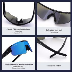 img 2 attached to UV400 Polarized Sport Sunglasses For Men And Women - Cycling, Baseball, Biking, Fishing