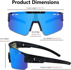 img 1 attached to UV400 Polarized Sport Sunglasses For Men And Women - Cycling, Baseball, Biking, Fishing