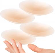 reusable silicone nipple covers for women - 2 pairs invisible breast petals waterproof bra pasties logo