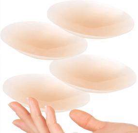 img 4 attached to Reusable Silicone Nipple Covers For Women - 2 Pairs Invisible Breast Petals Waterproof Bra Pasties