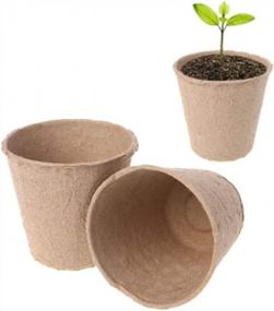 img 1 attached to Plant With Ease: Biodegradable Peat Pots For 60 Seedlings