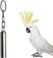 🔔 stainless steel bird toy bells for parrot macaw african greys amazon eclectus cockatoo parakeet cockatiels birds squirrel cage stand (size s) логотип