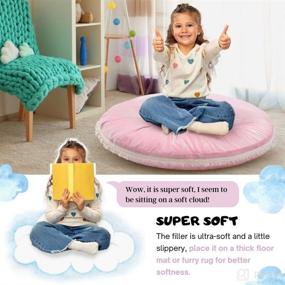 img 2 attached to 🎀 Multi-purpose Large Floor Pillow for Kids: Cushioned Seating, Reading Nook, and Playroom Essential - Pink