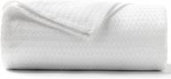 dangtop bamboo cooling blanket - lightweight, all-season 100% bamboo blanket, absorbs body heat to keep you cool on warm nights - ultra-cool bed blanket in white (79x91 inches) logo