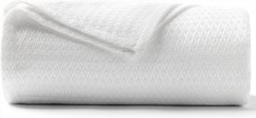 img 4 attached to DANGTOP Bamboo Cooling Blanket - Lightweight, All-Season 100% Bamboo Blanket, Absorbs Body Heat To Keep You Cool On Warm Nights - Ultra-Cool Bed Blanket In White (79X91 Inches)