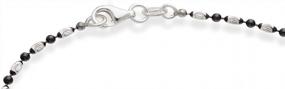 img 3 attached to Sterling Silver Diamond-Cut Anklet: MiaBella'S Italian-Made Bead Ball Chain For Women And Teens