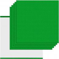 green 10" x 10" peel-and-stick building base block plate, compatible with most major brands bricks (4-pack) logo