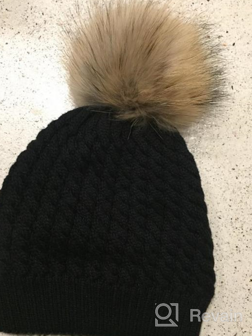 img 1 attached to Womens Winter Beanie Hat With Fur Pom Pom - Warm Knit Bobble Cap By FURTALK review by Andrew Camlin