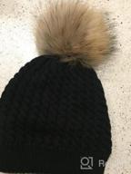 картинка 1 прикреплена к отзыву Womens Winter Beanie Hat With Fur Pom Pom - Warm Knit Bobble Cap By FURTALK от Andrew Camlin