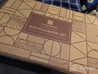 img 1 attached to Woodronic 15" Wooden Backgammon Set - The Perfect Strategy Game For Kids And Adults review by Threlkeld Drauch