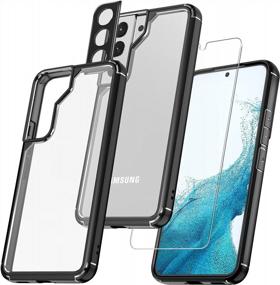 img 4 attached to Military Grade Protection 5 In 1 Shockproof Case For Samsung Galaxy S22 Plus 5G 6.6 Inch + 2 Pack Tempered Glass Screen Protector & Camera Lens Protector