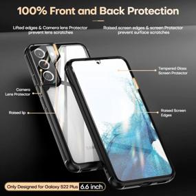 img 2 attached to Military Grade Protection 5 In 1 Shockproof Case For Samsung Galaxy S22 Plus 5G 6.6 Inch + 2 Pack Tempered Glass Screen Protector & Camera Lens Protector