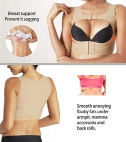 img 4 attached to Women'S Chest Support Lifter Tops Vest Shaper BraBic Push Up Shapewear Posture Corrector