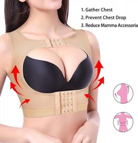 img 3 attached to Women'S Chest Support Lifter Tops Vest Shaper BraBic Push Up Shapewear Posture Corrector