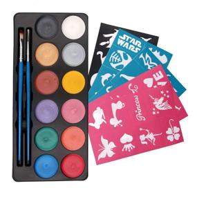 img 3 attached to Safe And Non-Toxic Maydear Pearl Face Painting Kit For Kids - Large Water-Based Paints In 12 Colors