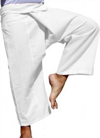 img 1 attached to Stay Cool And Comfortable In RaanPahMuang Cotton Thai Fisherman Pants: Perfect For Summer!